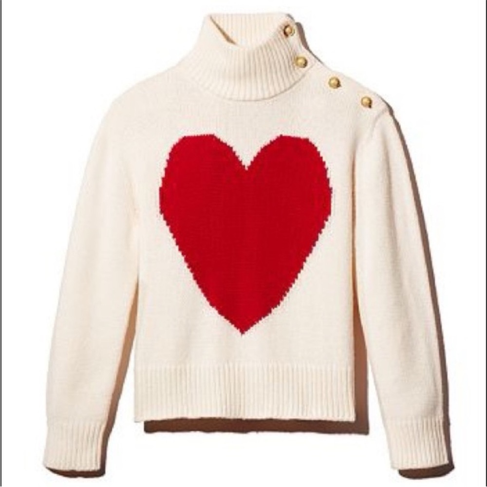 KATE SPADE HEART INTARSIA SWEATER - Picture 2 of 8